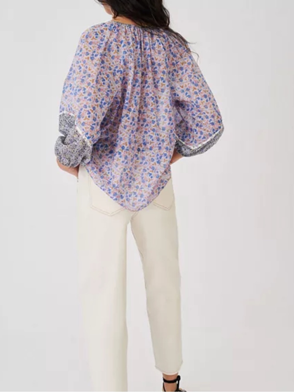 Maje Cisco Floral Print Cotton Top - Picture 3 of 9